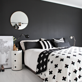 Scandinavian+bedroom+black